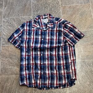 Lucky Brand Red and Blue Plaid Shirt